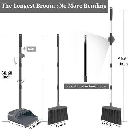 TerraHomeGoods® Broom and Dustpan Set