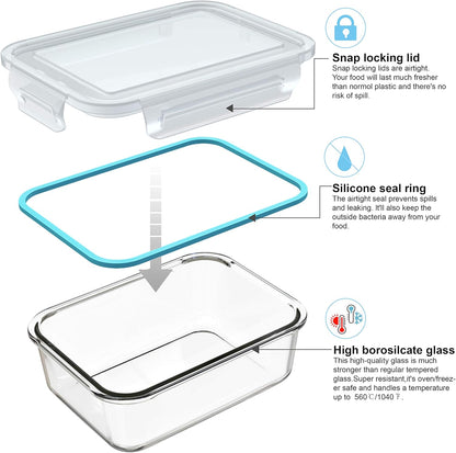 TerraHomeGoods® FreshSeal Glass Storage Set